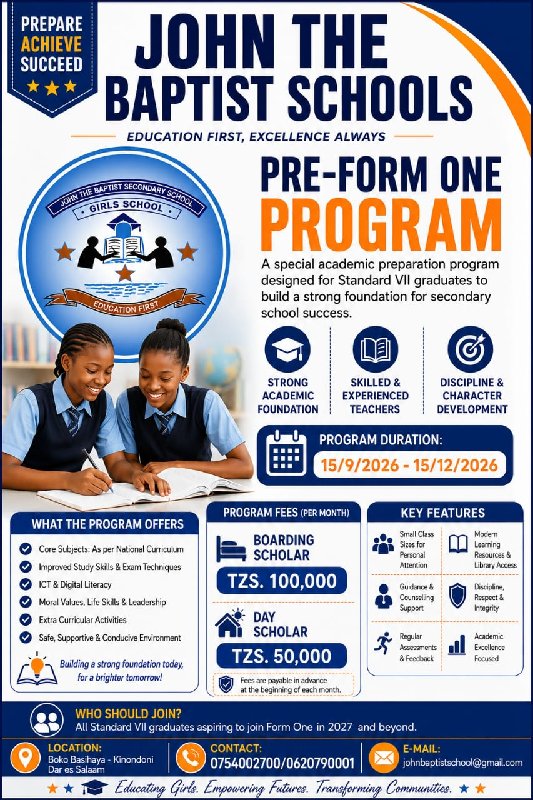 PRE-FORM FORM ONE 2027